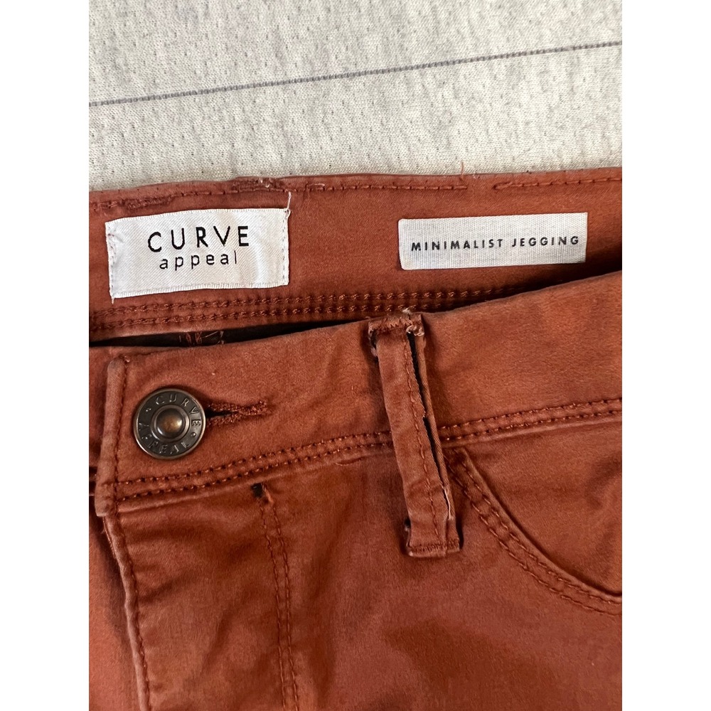 Curve Appeal Minimalist Jegging Rust Orange Skinny Pants Women Size 4/27 - Picture 4 of 9
